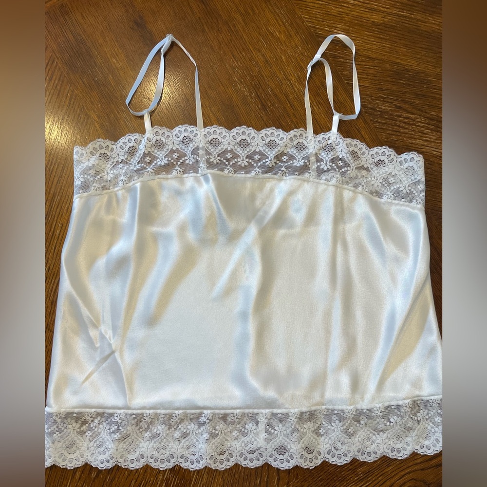 Vintage MaCherie White Lace Camisole size small